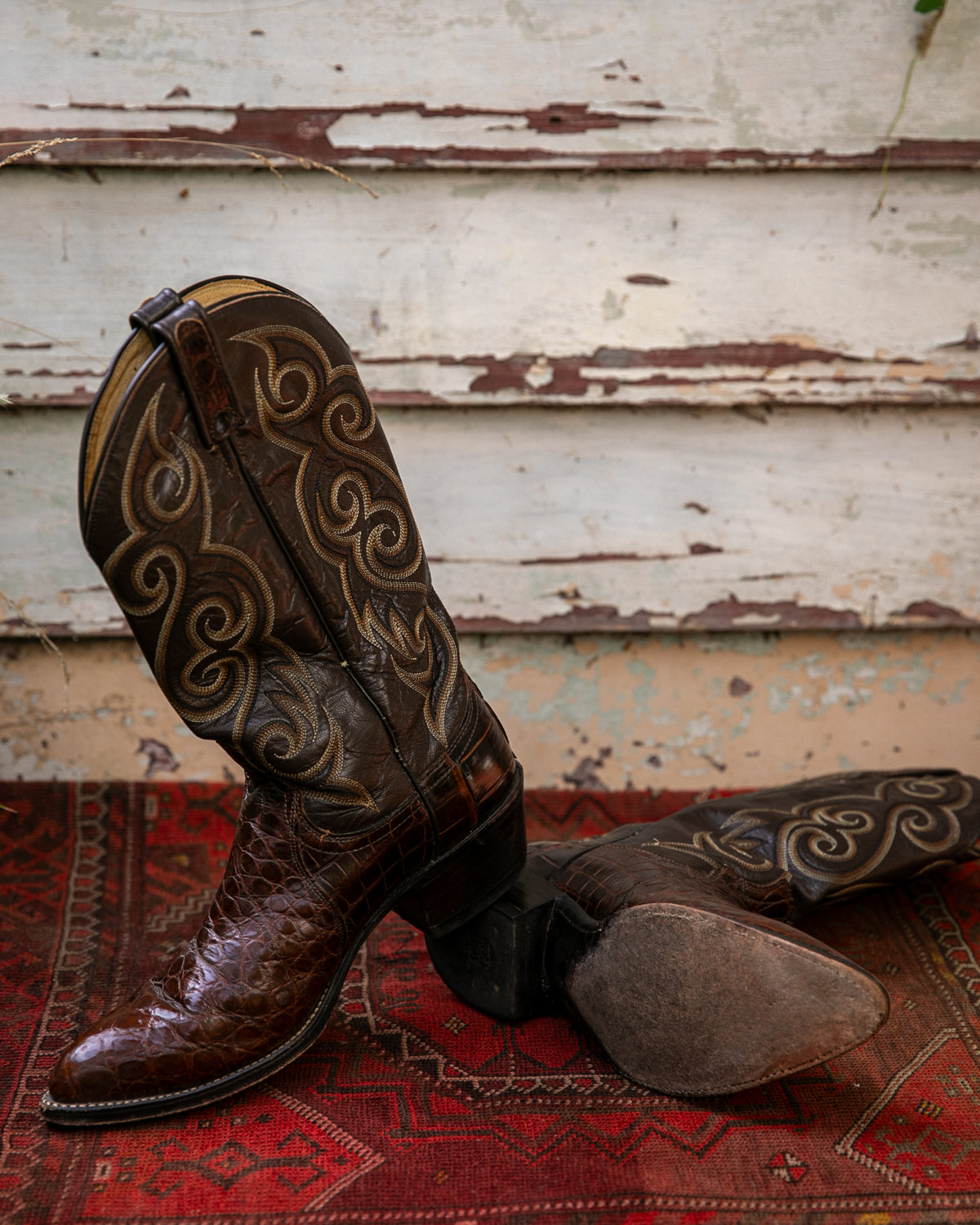 Vintage Dan Post Gator Cowboy Boots (M)9.5