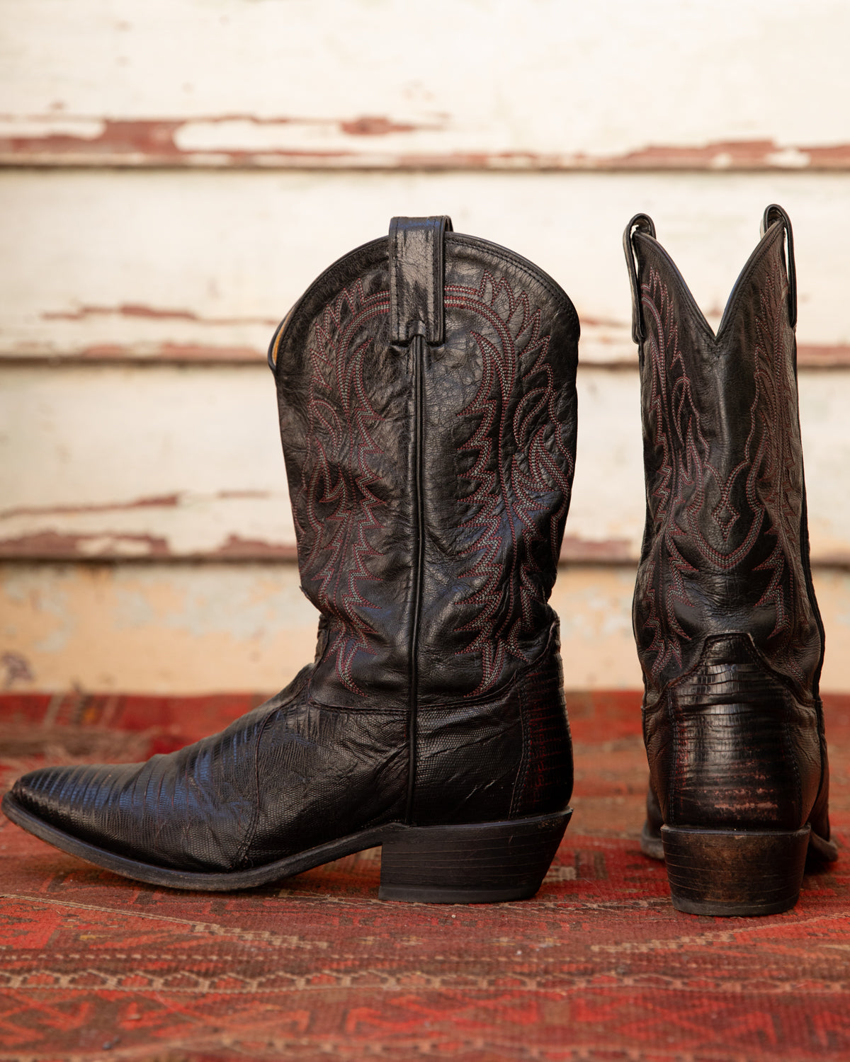 Vintage Tony Lama Teju Lizard Cowboy Boots (M)10D