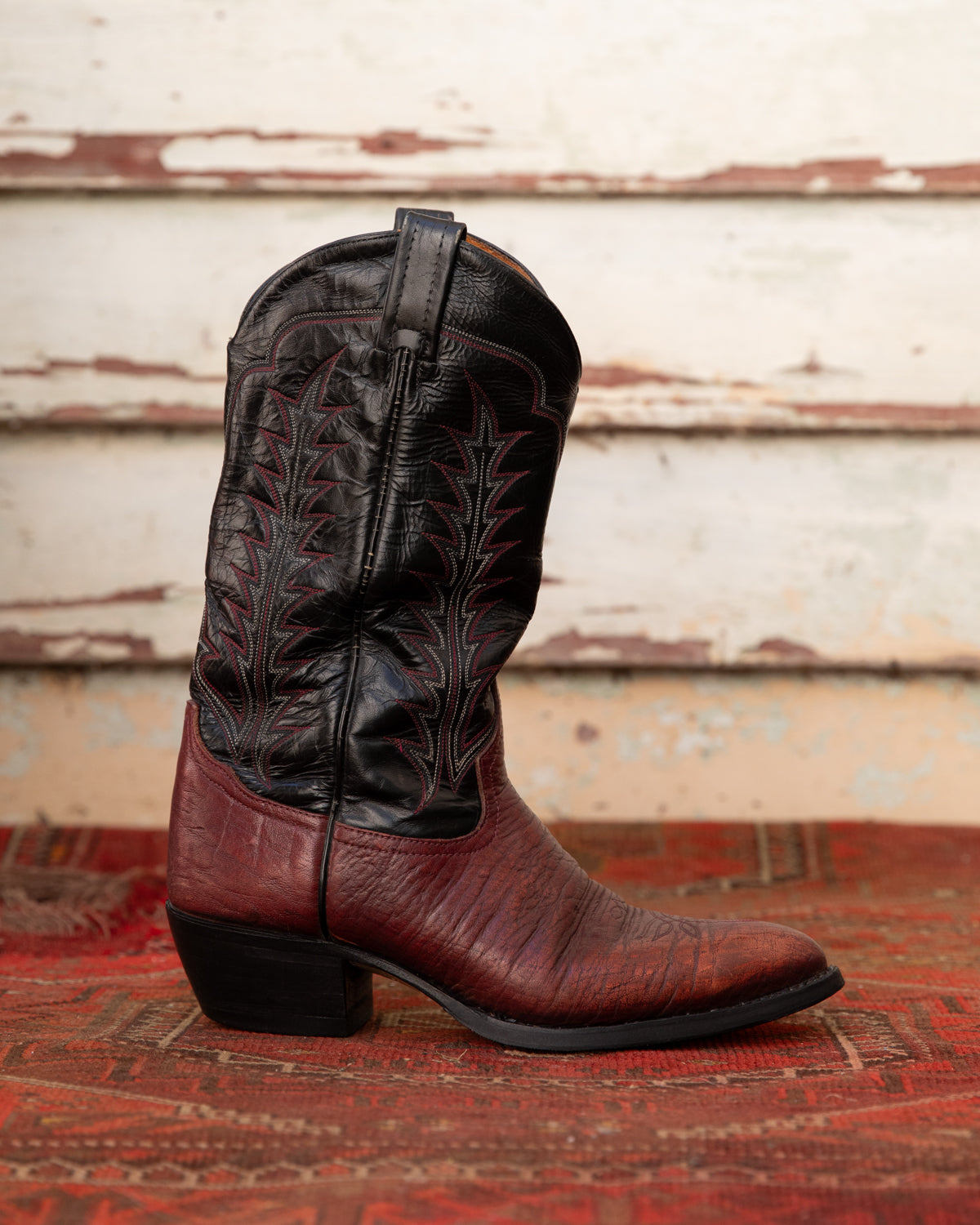Vintage Tony Lama Wine Cowboy Boots (M)10D