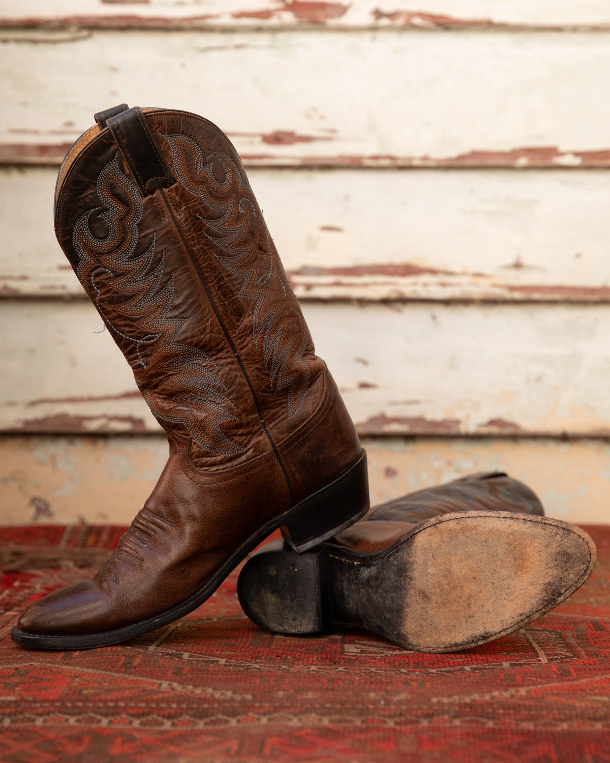 Brown Justin Cowboy Boots (M)10.5D