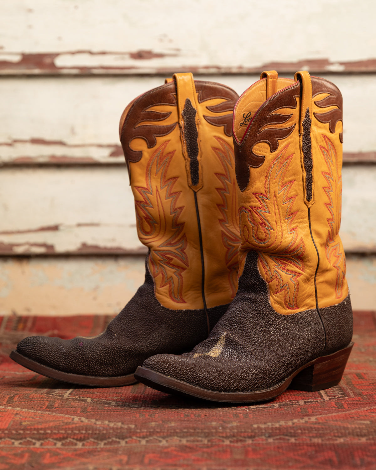 RARE Exotic Vintage Lucchese Stingray Boots (M)10.5D
