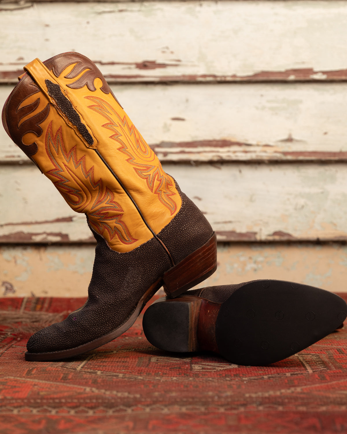 RARE Exotic Vintage Lucchese Stingray Boots (M)10.5D