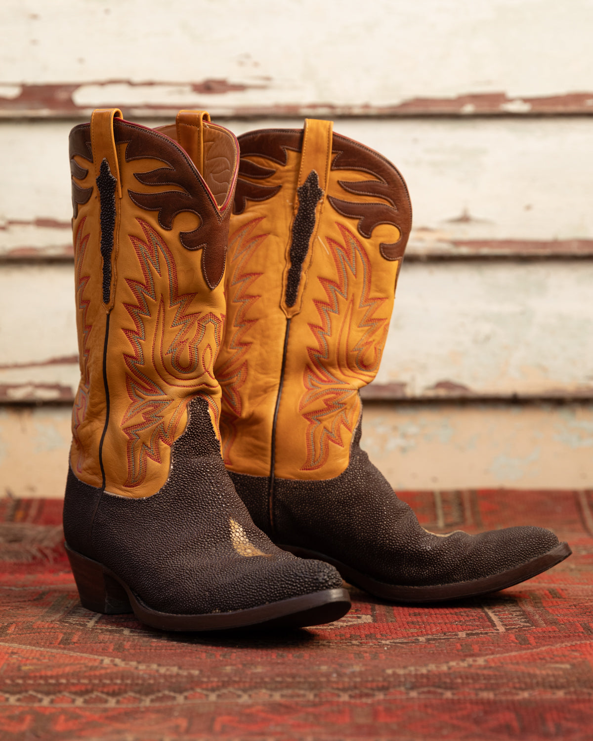 RARE Exotic Vintage Lucchese Stingray Boots (M)10.5D