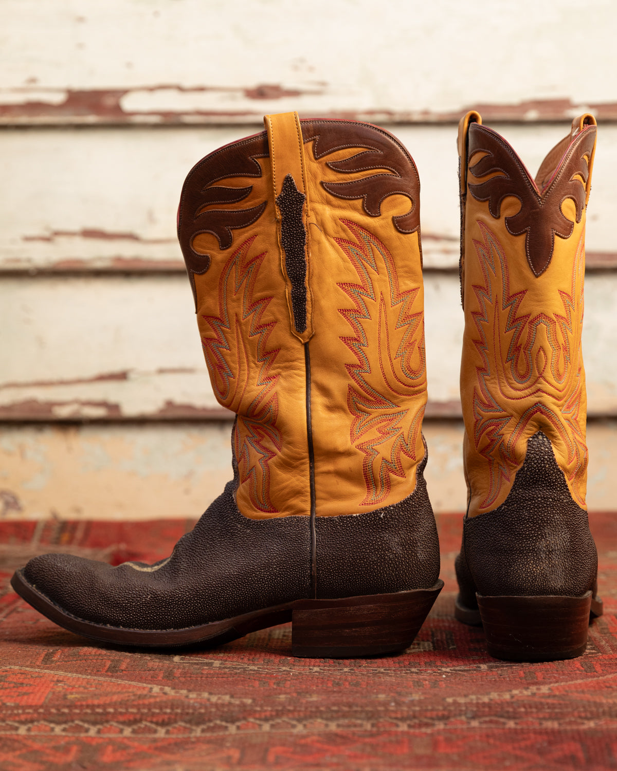 RARE Exotic Vintage Lucchese Stingray Boots (M)10.5D