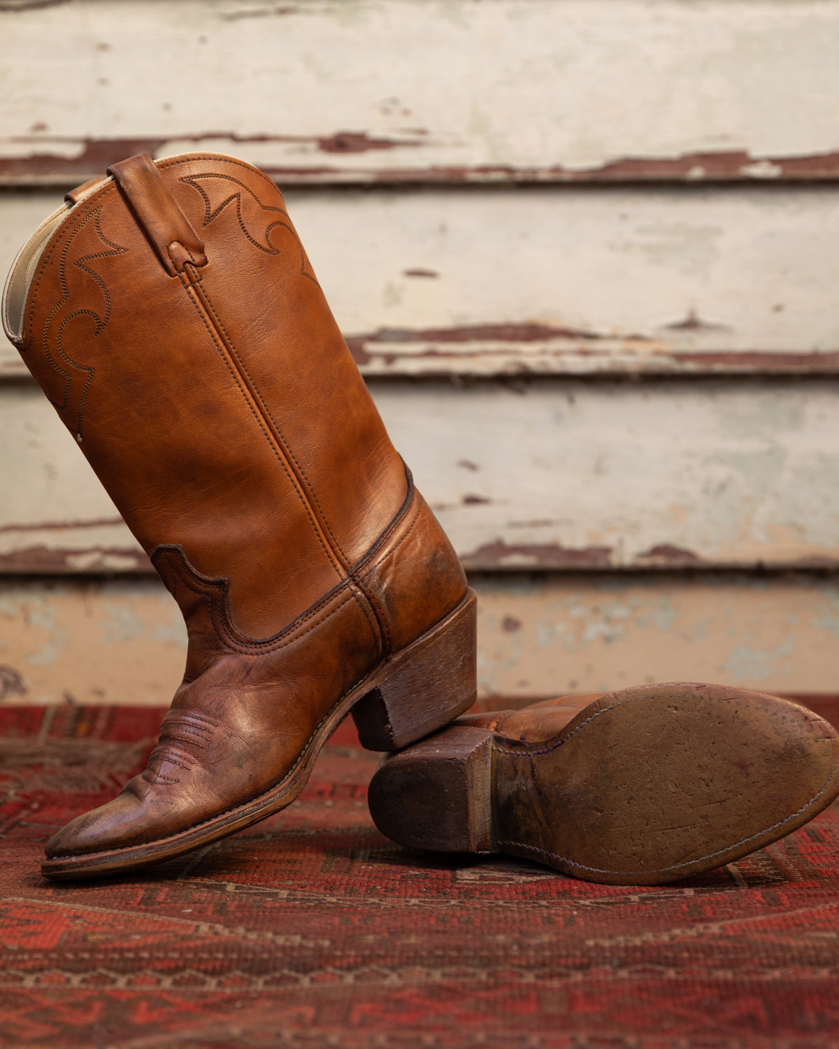 Dingo Tan Leather Cowboy Boots (W)9