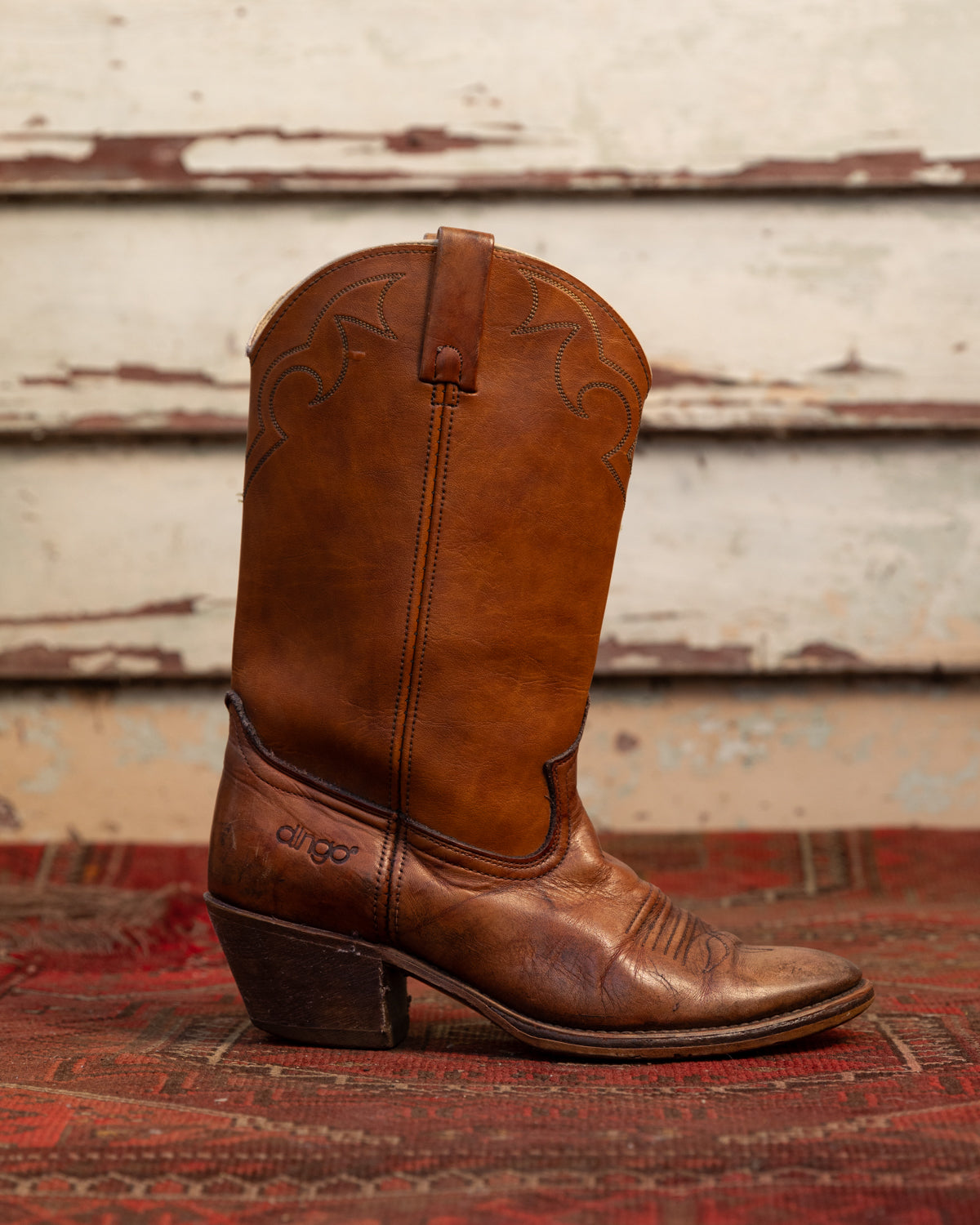Dingo Tan Leather Cowboy Boots (W)9