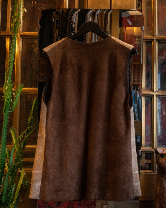Rare Vintage Fur Suede Vest