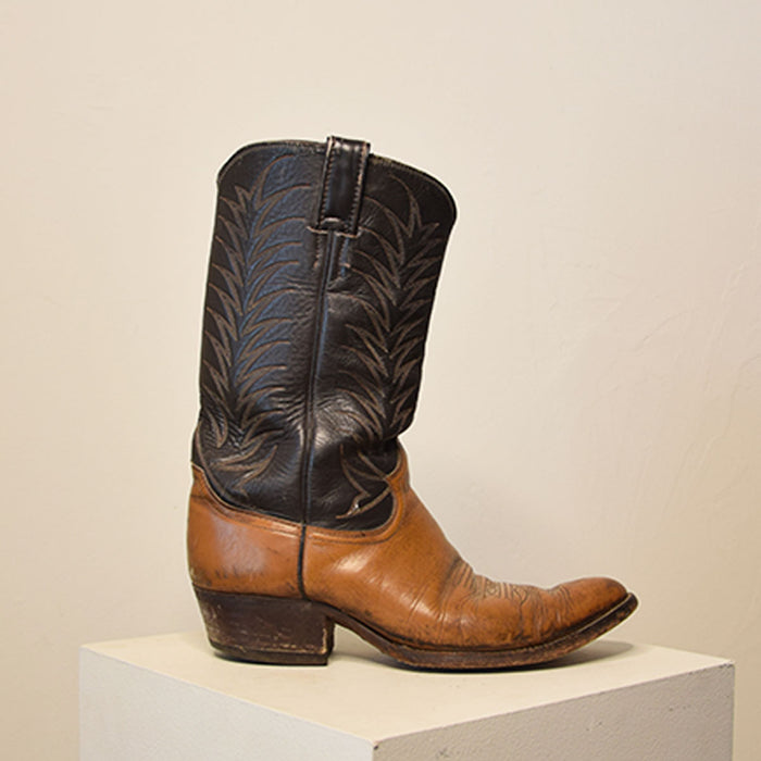 2 Tone Justin Cowboy Boots 8.5M