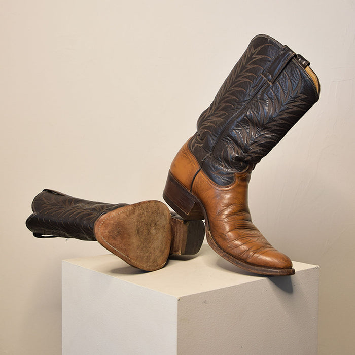 2 Tone Justin Cowboy Boots 8.5M