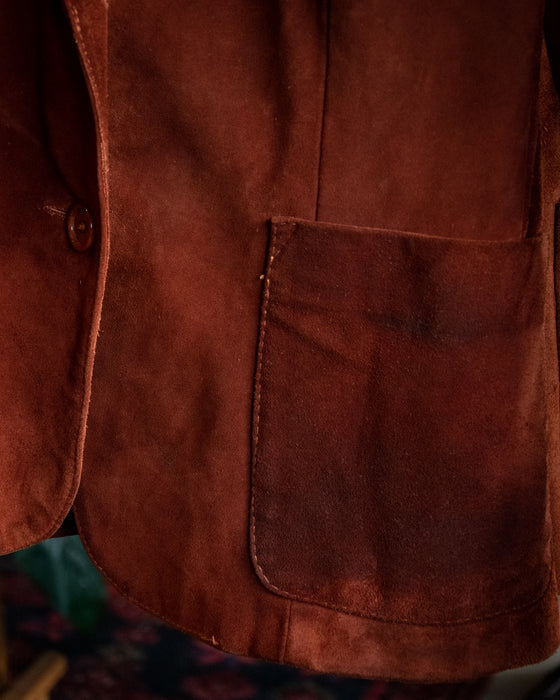 Vintage Burnt Orange Suede Jacket