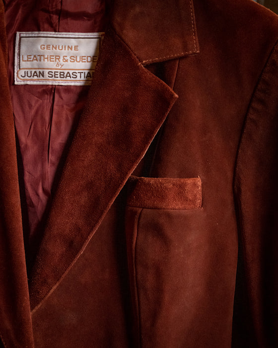 Vintage Burnt Orange Suede Jacket