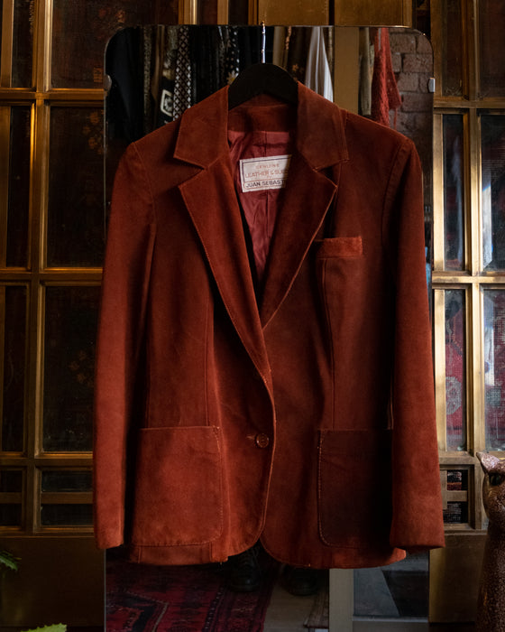 Vintage Burnt Orange Suede Jacket