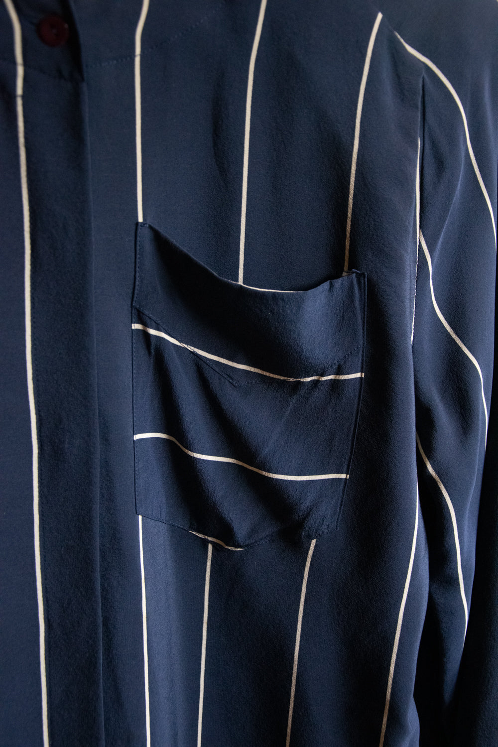 Vintage Stripe Silk Blouse