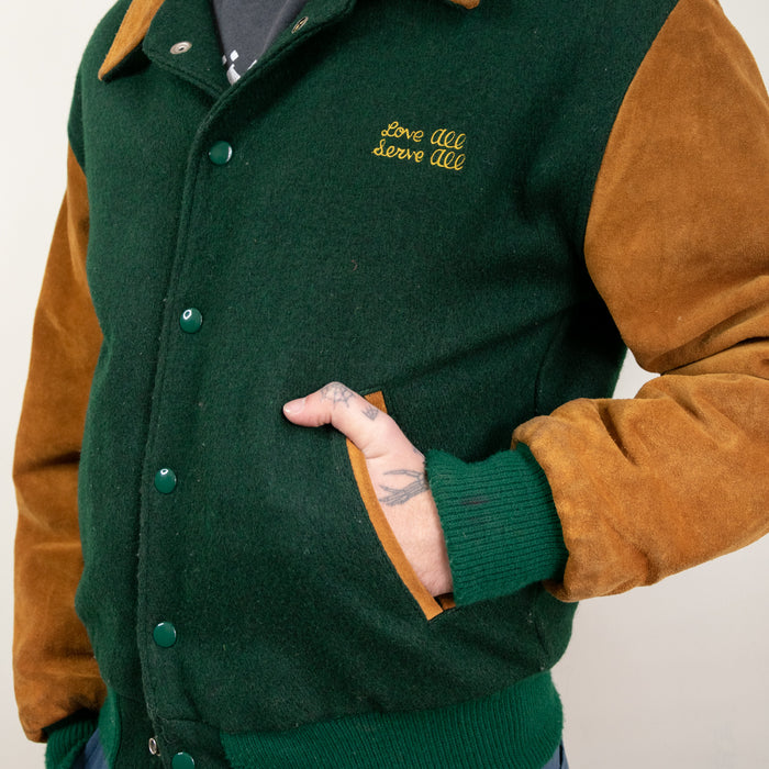 Vintage Hard Rock Green Bomber Jacket