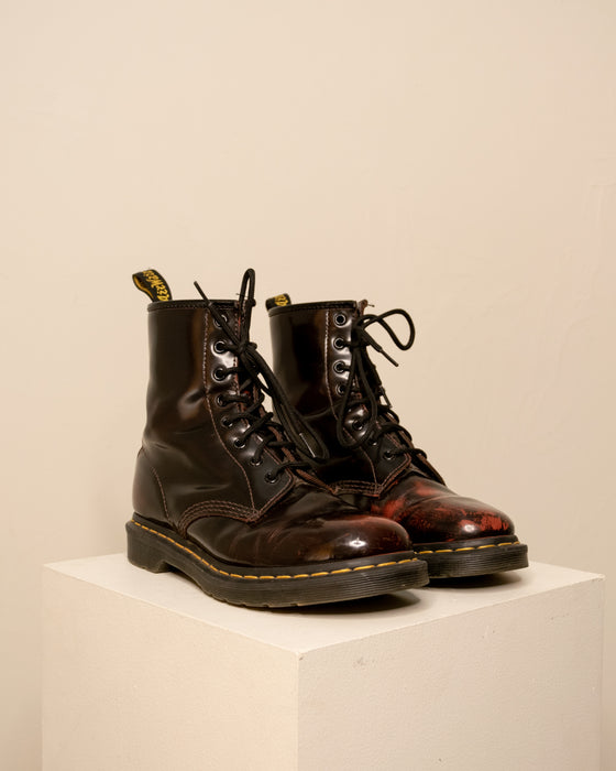 Dr Martens 8 Eyelet 2 Tone Burgundy sz41