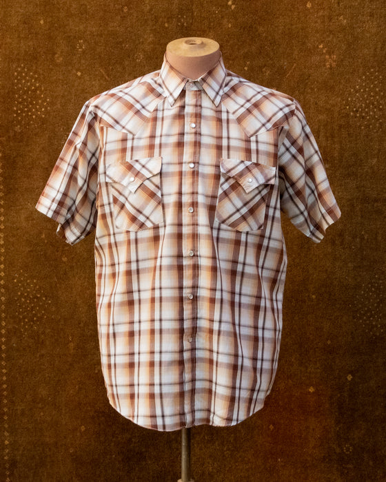 Plains Brown Check Western Shirt