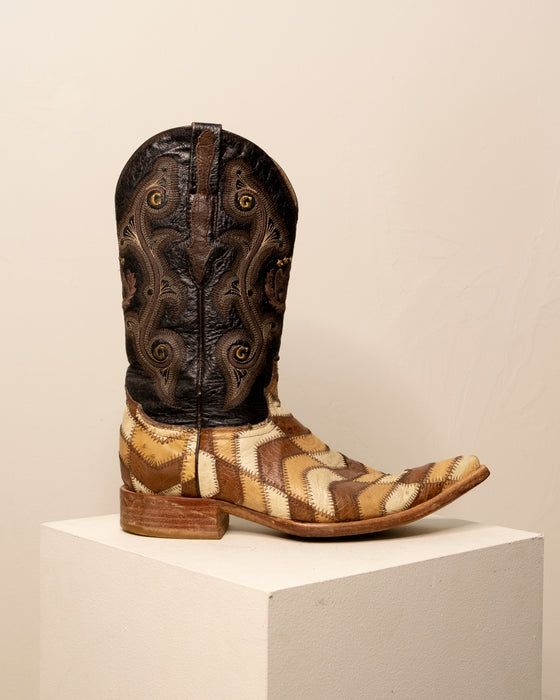 Patchwork Cowboy Boots Made in Mexico 9.5W