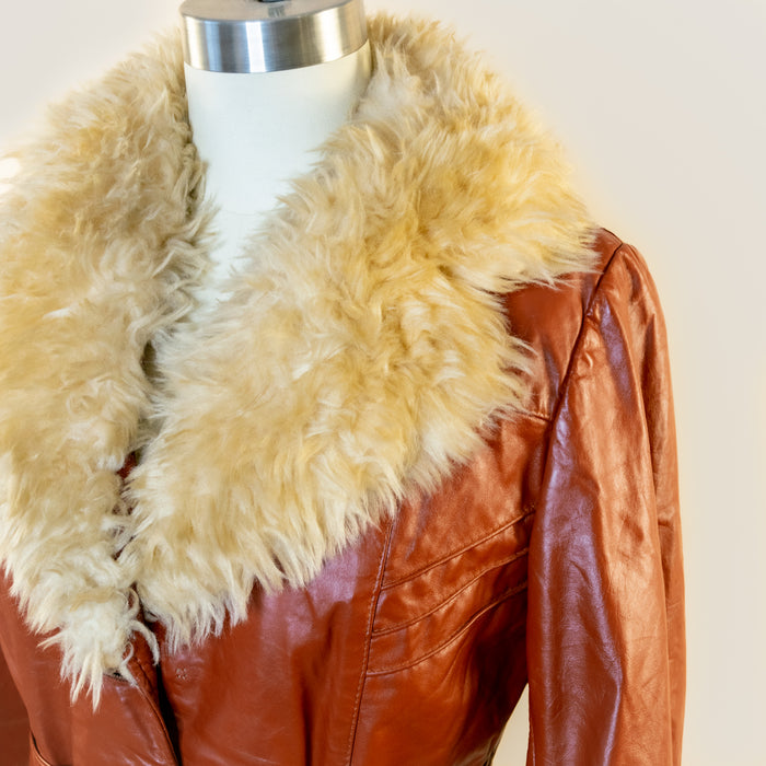 70s Sears Burnt Orange Leather Jacket