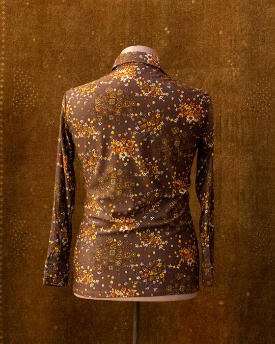 70s Retro Cavalier Button Up  Shirt