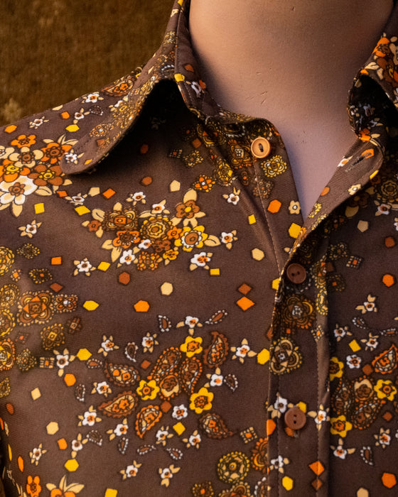 70s Retro Cavalier Button Up  Shirt