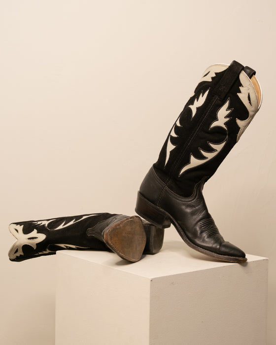Dan Post Suede Leather Cowboy Boots 5.5W