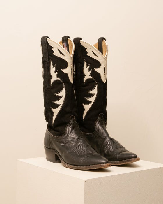 Dan Post Suede Leather Cowboy Boots 5.5W