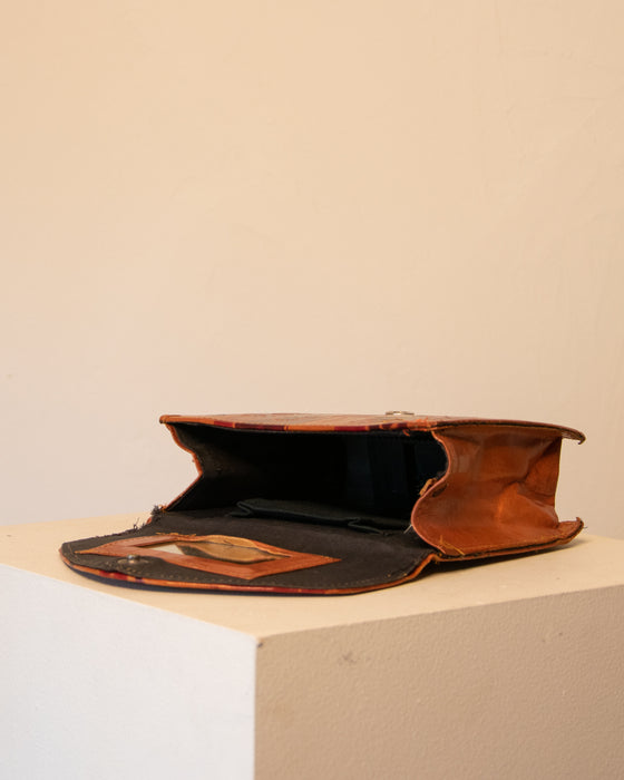 Handpainted 'Dancing' Tan Clutch