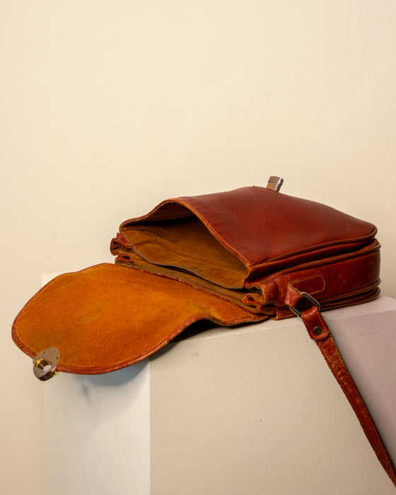 Vintage Red Leather Handbag