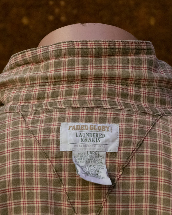 Retro Faded Glory Check Shirt