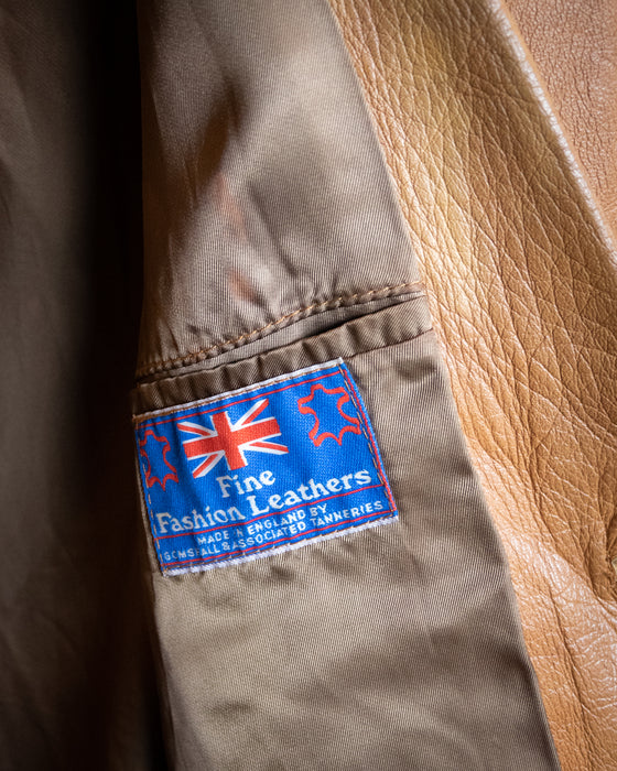 Vintage Salamandar Light Tan Leather Jacket