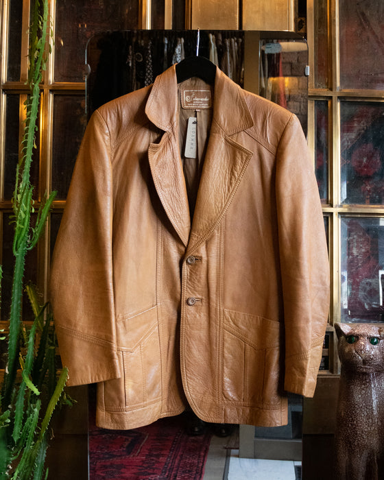 Vintage Salamandar Light Tan Leather Jacket