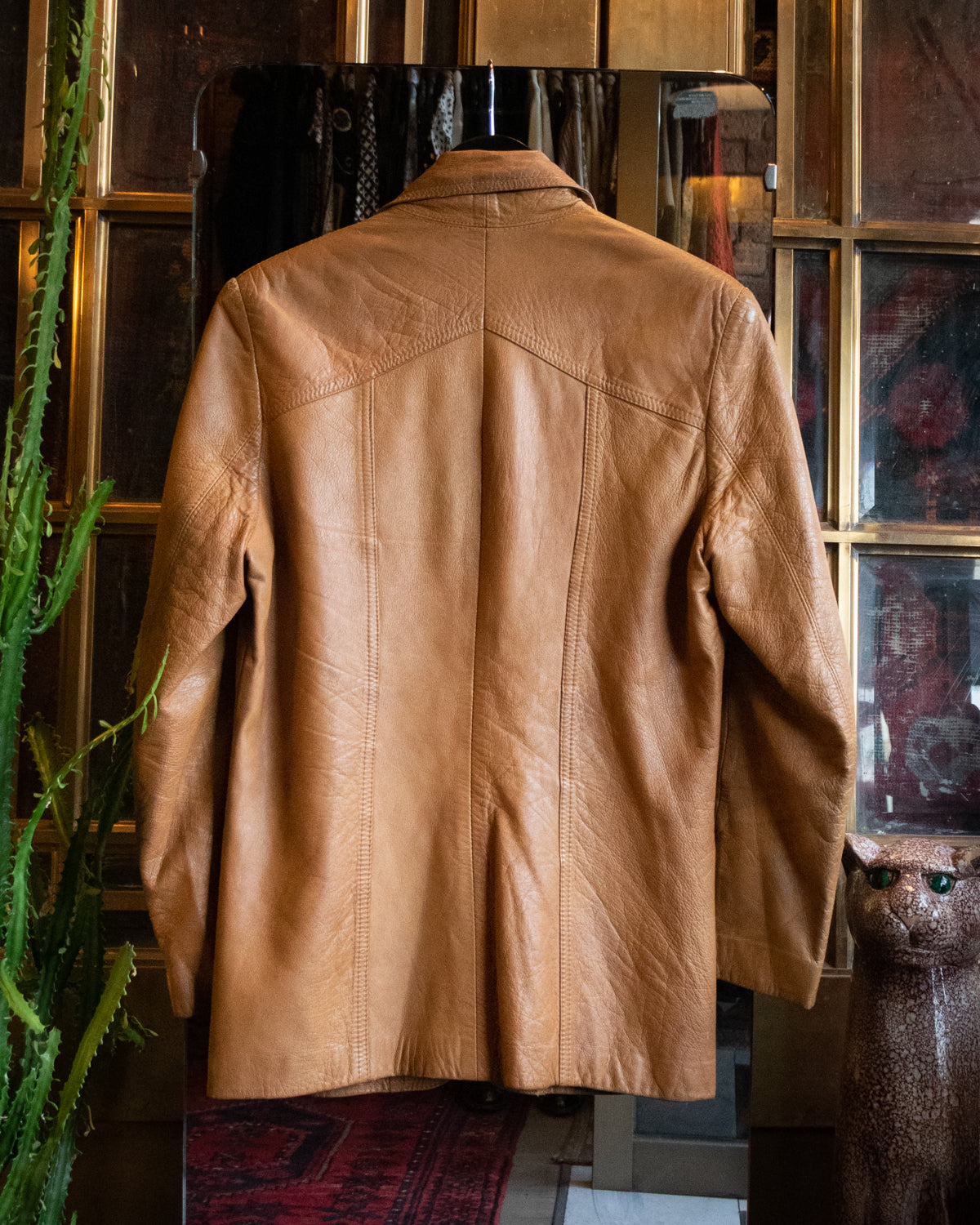 Vintage Salamandar Light Tan Leather Jacket