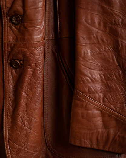 Vintage Chestnut Brown Leather Jacket