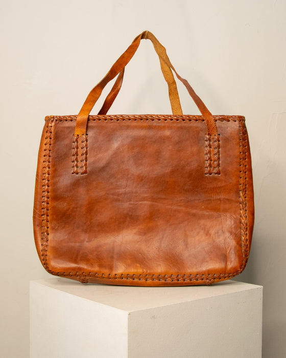 Vintage Braided Leather Handbag