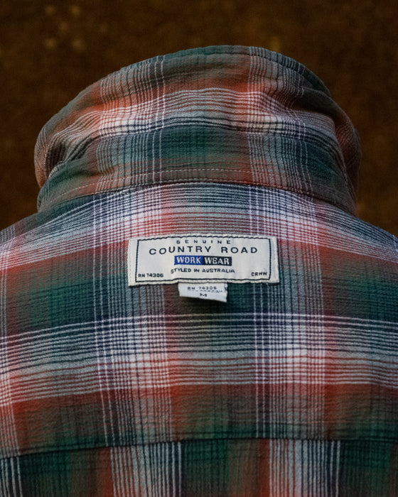 Vintage CR Green Orange Check Shirt