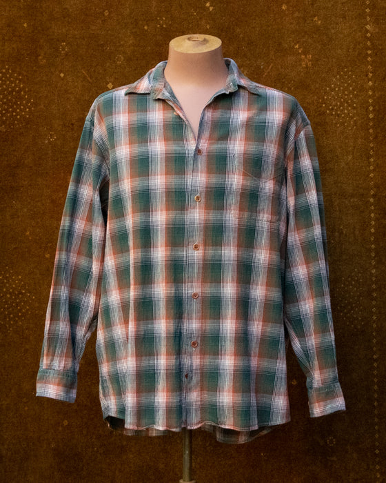Vintage CR Green Orange Check Shirt