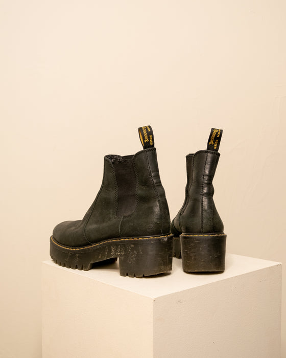 Dr Marten Black Heeled Chelsea Boots