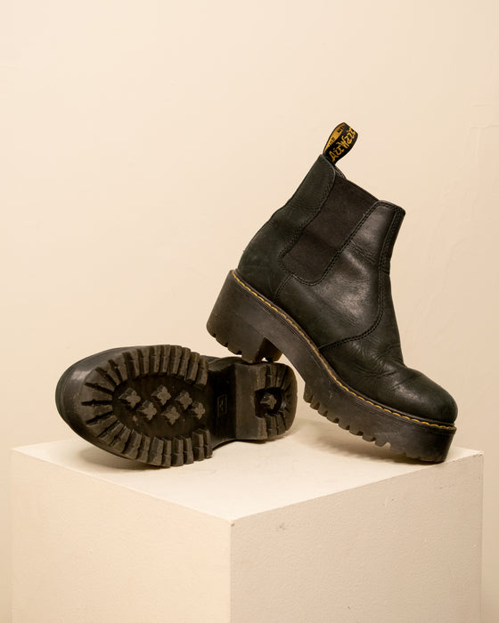 Dr Marten Black Heeled Chelsea Boots