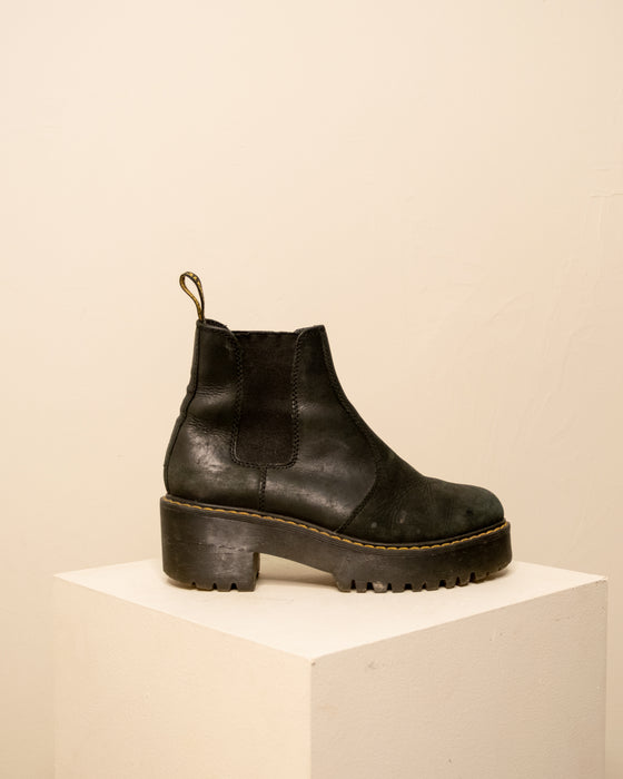 Dr Marten Black Heeled Chelsea Boots