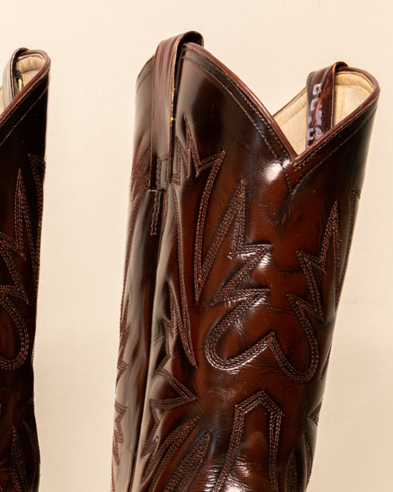 Mexican Burgundy Cowboy Boots 43M