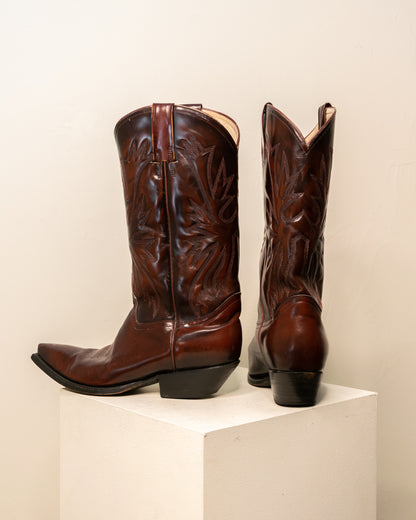 Mexican Burgundy Cowboy Boots 43M