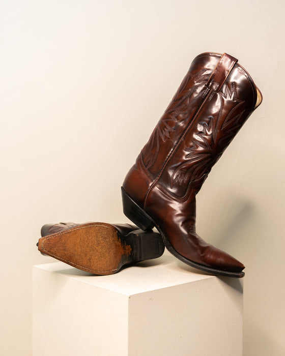 Mexican Burgundy Cowboy Boots 43M