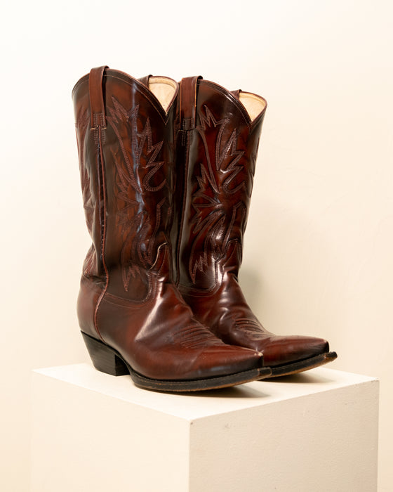 Mexican Burgundy Cowboy Boots 43M