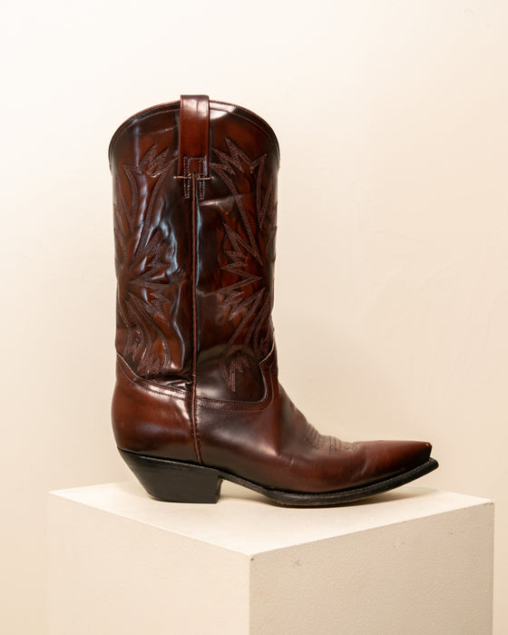 Mexican Burgundy Cowboy Boots 43M