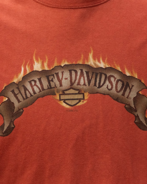 Harley Davidson Sleeveless Orange Tee