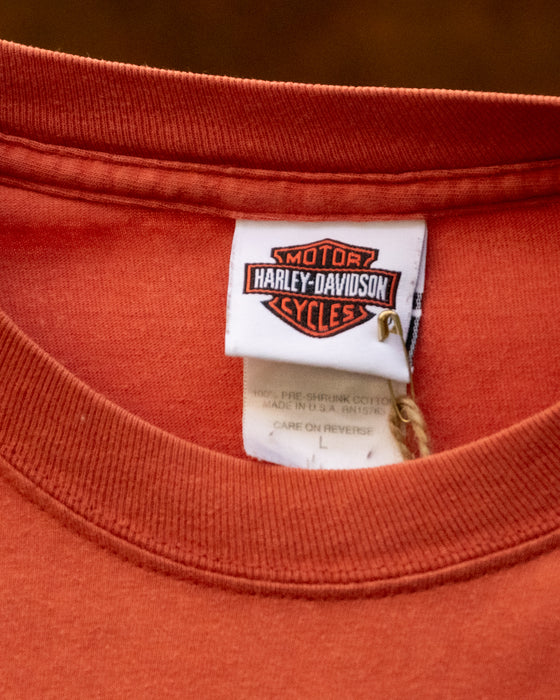 Harley Davidson Sleeveless Orange Tee
