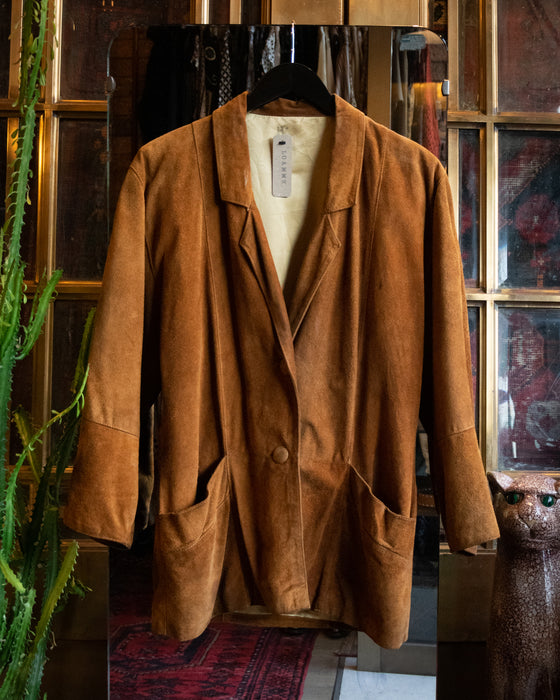Vintage Relaxed Fit Suede Blazer