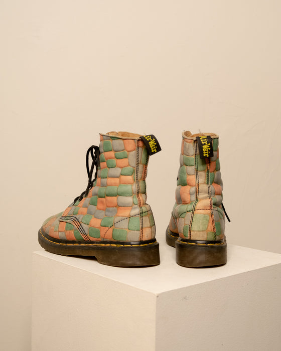 RARE Vintage Pastel Mosaic Doc Martens 7W