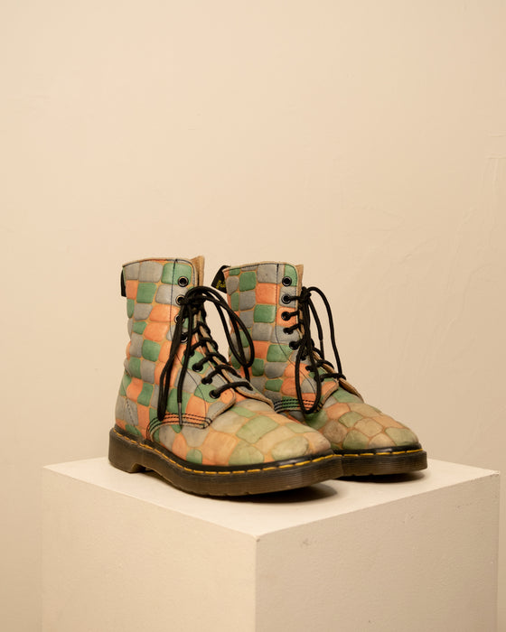 RARE Vintage Pastel Mosaic Doc Martens 7W