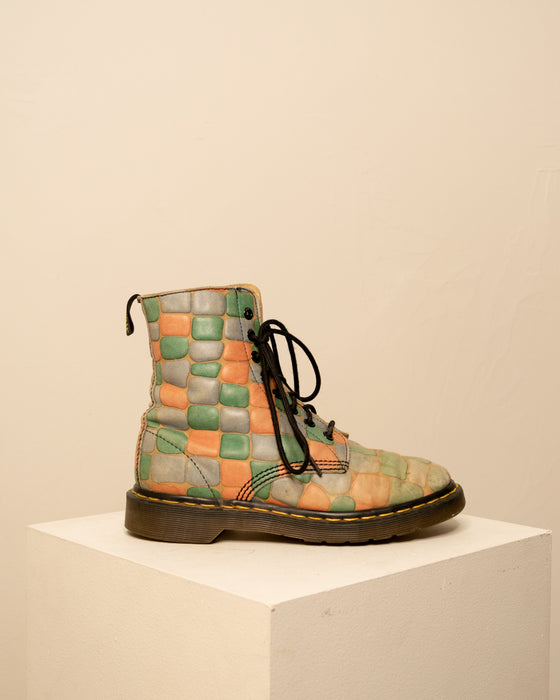 RARE Vintage Pastel Mosaic Doc Martens 7W